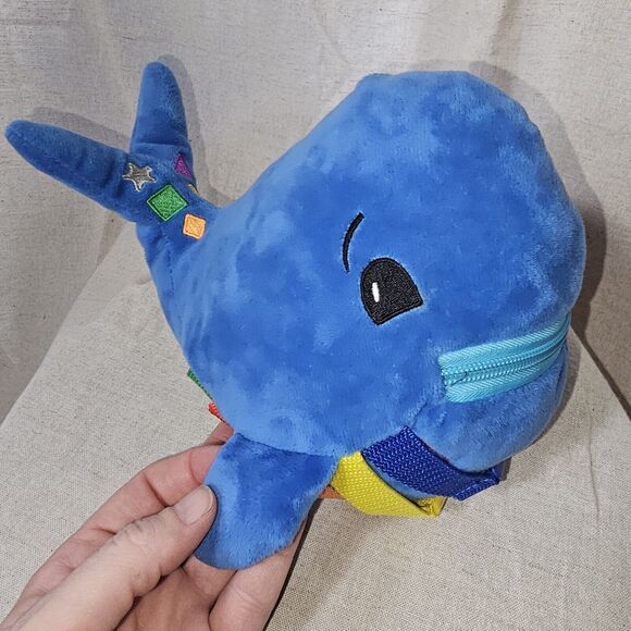 Buckle Toys Blu Whale Plush Fine Motor Colors & Problem Solving Development Toy - Picture 6 of 6